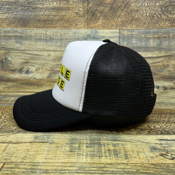 Waffle House Mens Trucker Hat Black Snapback Retro Restaurant Old Logo Ball Cap - Picture 4 of 8